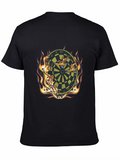Flaming Dartboard Graphic Tee