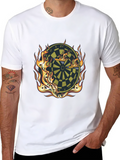 Flaming Dartboard Graphic Tee