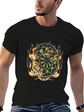 Flaming Dartboard Graphic Tee