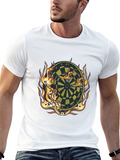 Flaming Dartboard Graphic Tee