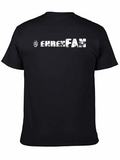 Ehrenfan Black T-Shirt - Distressed Text Design
