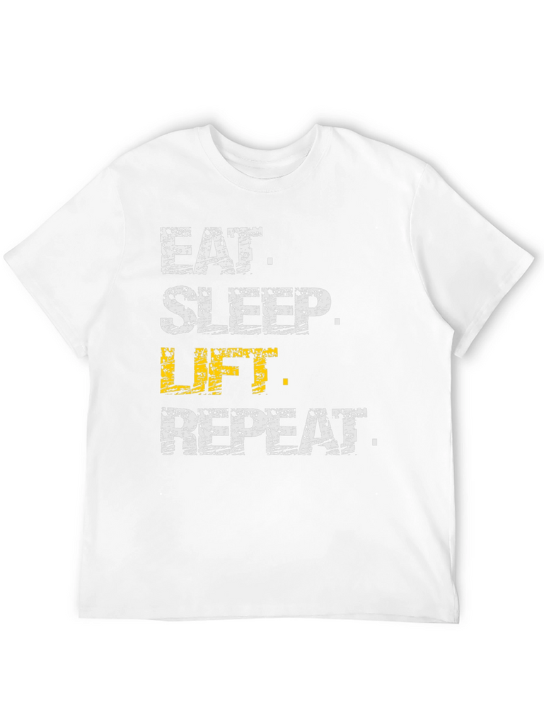 Eat Sleep Lift Repeat Graphic Tee