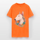 Cute Bull Terrier Flower Crown Pet Dog Breed Flora
