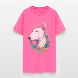 Cute Bull Terrier Flower Crown Pet Dog Breed Flora