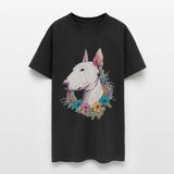 Cute Bull Terrier Flower Crown Pet Dog Breed Flora