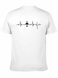 Pilot Heartbeat T-Shirt - Aviation Lover Tee