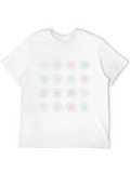 Snowflake Pattern Black Crew Neck T-Shirt