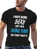 Funny Football Player Graphic T-Shirt