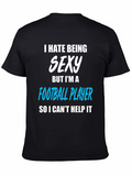 Funny Football Player Graphic T-Shirt