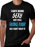 Funny Football Player Graphic T-Shirt