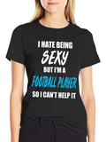 Funny Football Player Graphic T-Shirt