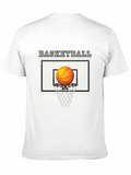 Basketball Graphic Tee | Black Cotton T-Shirt