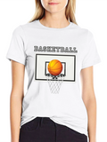 Basketball Graphic Tee | Black Cotton T-Shirt