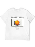 Basketball Graphic Tee | Black Cotton T-Shirt