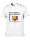Basketball Graphic Tee | Black Cotton T-Shirt
