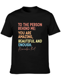Inspirational Message T-Shirt: Amazing Beautiful Enough