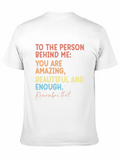 Inspirational Message T-Shirt: Amazing Beautiful Enough