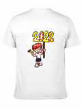 2022 Boy Cartoon Graphic Tee - Black