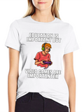 Gamer T-Shirt: Education vs. Video Games