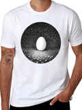 Egg in Galaxy Black T-Shirt