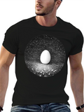 Egg in Galaxy Black T-Shirt