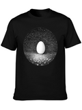 Egg in Galaxy Black T-Shirt