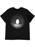 Egg in Galaxy Black T-Shirt
