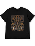 Art Deco Pharaoh Graphic Tee - Black