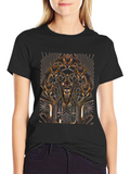 Art Deco Pharaoh Graphic Tee - Black