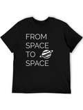From Space To Space Black Graphic T-Shirt