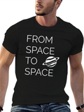 From Space To Space Black Graphic T-Shirt