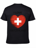 I Love Switzerland Heart Flag Graphic T-Shirt