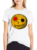 Creepy Smiley Face Graphic T-Shirt