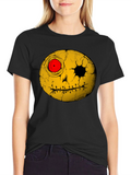 Creepy Smiley Face Graphic T-Shirt