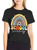 School Secretary Rainbow Graphic Tee