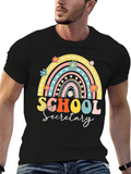 School Secretary Rainbow Graphic Tee