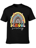 School Secretary Rainbow Graphic Tee