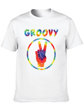 Groovy Tie-Dye Peace Sign Black T-Shirt