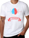 Stroke Awareness T-Shirt - Brain Graphic
