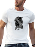 Native American Wolf Headdress Graphic T-Shirt