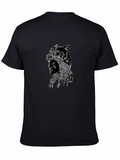 Native American Wolf Headdress Graphic T-Shirt