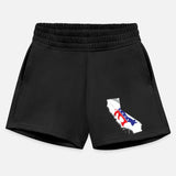 Democrat Flag in California State Map