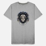 Detailed Illustration Of An Ashen Lion Face