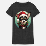 Dog of the Chihuahua breed celebrating Christmas