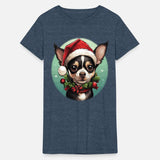 Dog of the Chihuahua breed celebrating Christmas