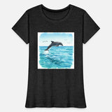 Dolphin Jumping Over Ocean Waves T-Shirt