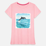 Dolphin Jumping Over Ocean Waves T-Shirt