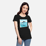 Dolphin Jumping Over Ocean Waves T-Shirt