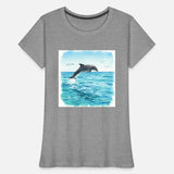 Dolphin Jumping Over Ocean Waves T-Shirt