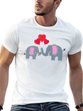 Elephant Love T-Shirt - Black
